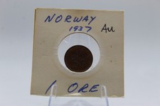 1937 Norway 1 Ore Coin XF
