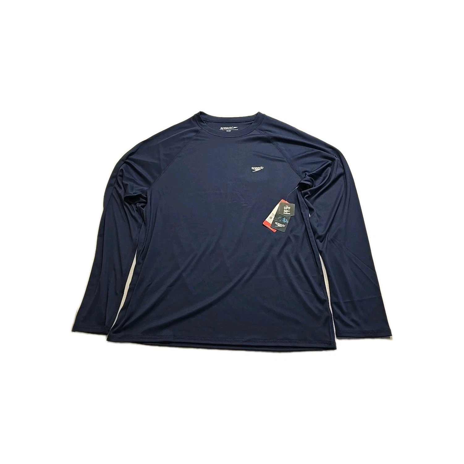 Speedo Long Sleeve Quick Dry Atheletic Wear Large Blue