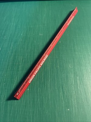 6  Union Pacific Alumicolor Architect Engineer Ruler Engraved Numbers Red Metal
