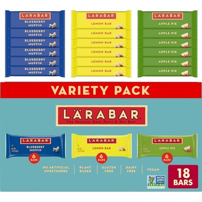 Larabar Variety Pack, Blueberry Muffin, Lemon Bar, Apple Pie, Fruit & Nut Bars,