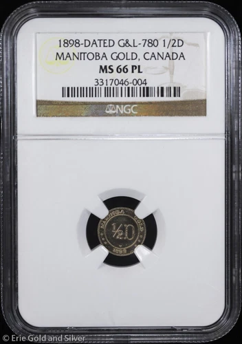 1898-Dated Canada Prooflike Manitoba Gold Half Dollar NGC MS 66 PL G&L-780 X#11
