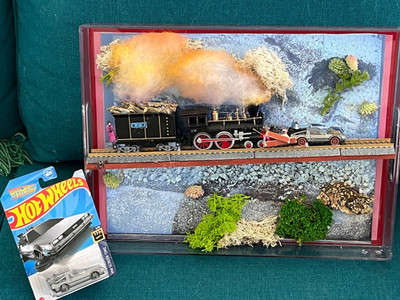 BACK TO THE FUTURE TRAIN DISPLAY custom 1 of a kind its not a card