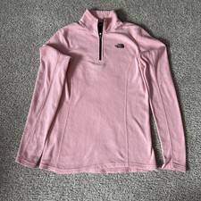 The North Face Fleece Women Medium pink 1/4 Quarter Zip Pullover