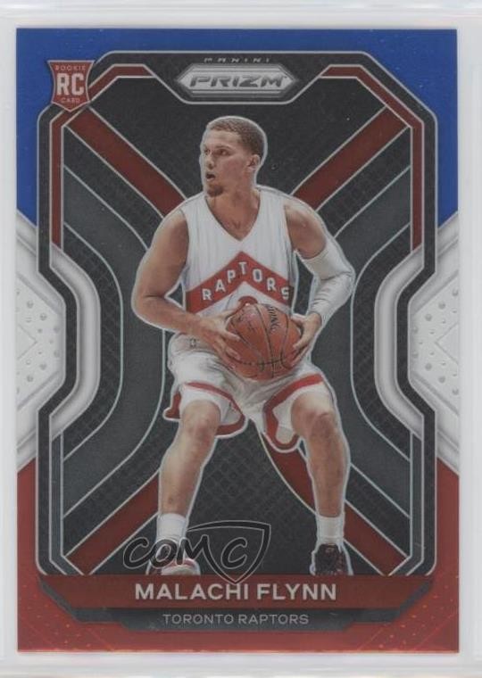 2020-21 Panini Prizm Red White & Blue Prizm Malachi Flynn #287 0lv3