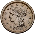 Photo of a 1848-P Large Cent from an eBay listing that sold on Jul 22, 2026