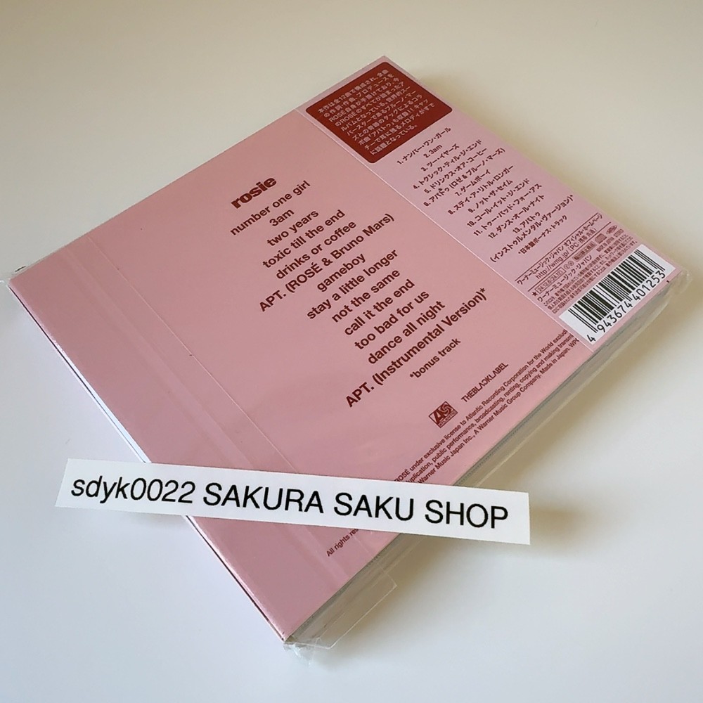 BLACKPINK ROSE ROSIE rosie CD Japan Limited Edition WPCR