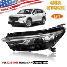 LED Headlight Assembly for Honda CR-V 2023-2024-2025 Black Lamp Driver Side LH