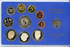 GERMANY 10-COIN PROOF SET 1985-D MUNICH NICE IN CASE
