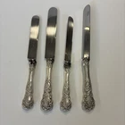 4 Gorham Buttercup Sterling Silver Handle Knives Old 1888 set. Sold As-Is