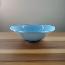 Vintage J&G Meakin Sol Sky Blue/Turquoise Serving/Salad Dish or Bowl 391413