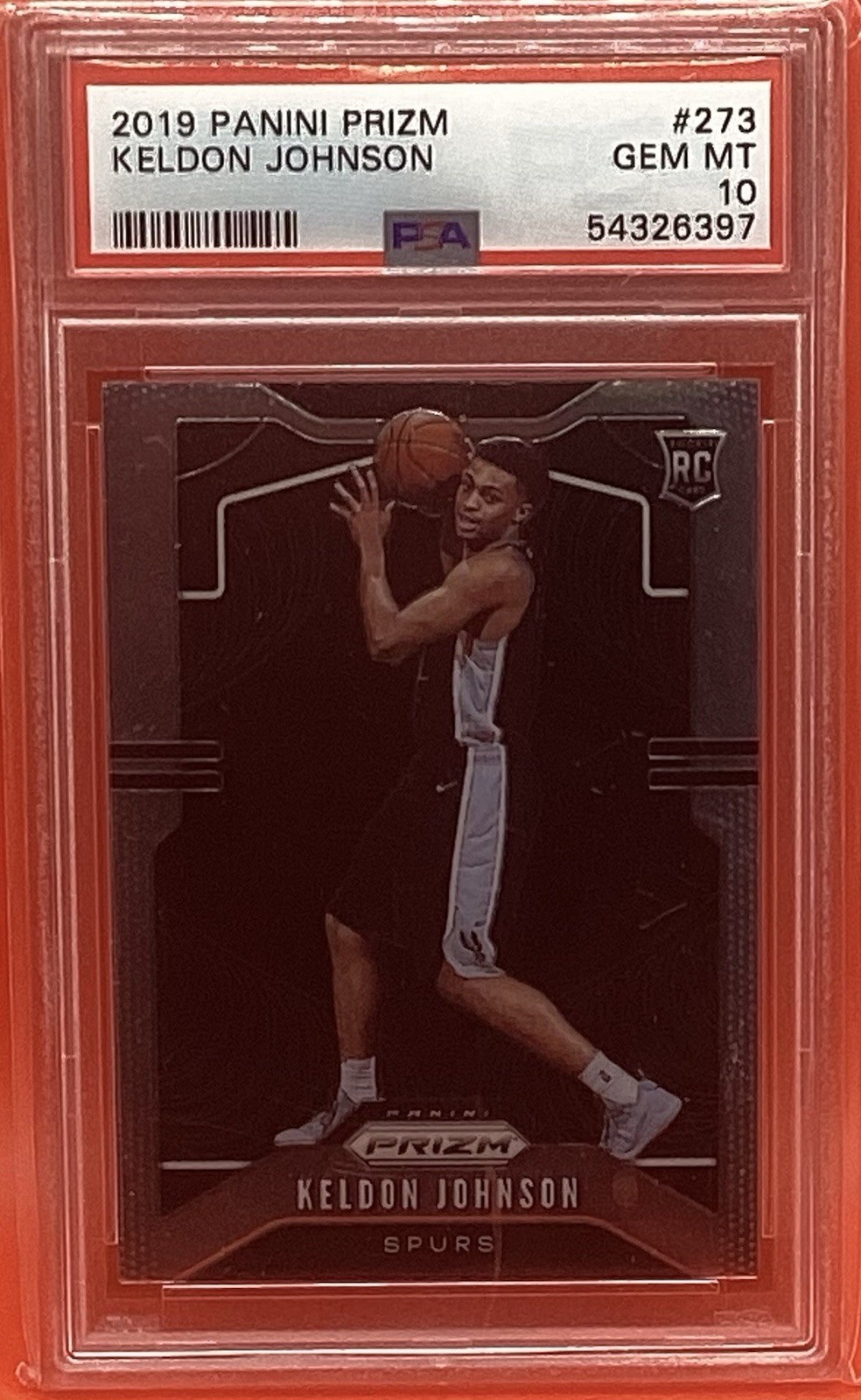 2019-20 Panini Prizm Keldon Johnson Rookie PSA 10