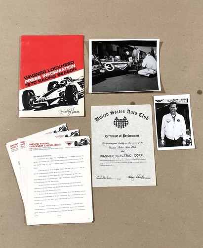 Vintage 1970 Wagner Lockheed Racing Press Kit—Bobby Unser