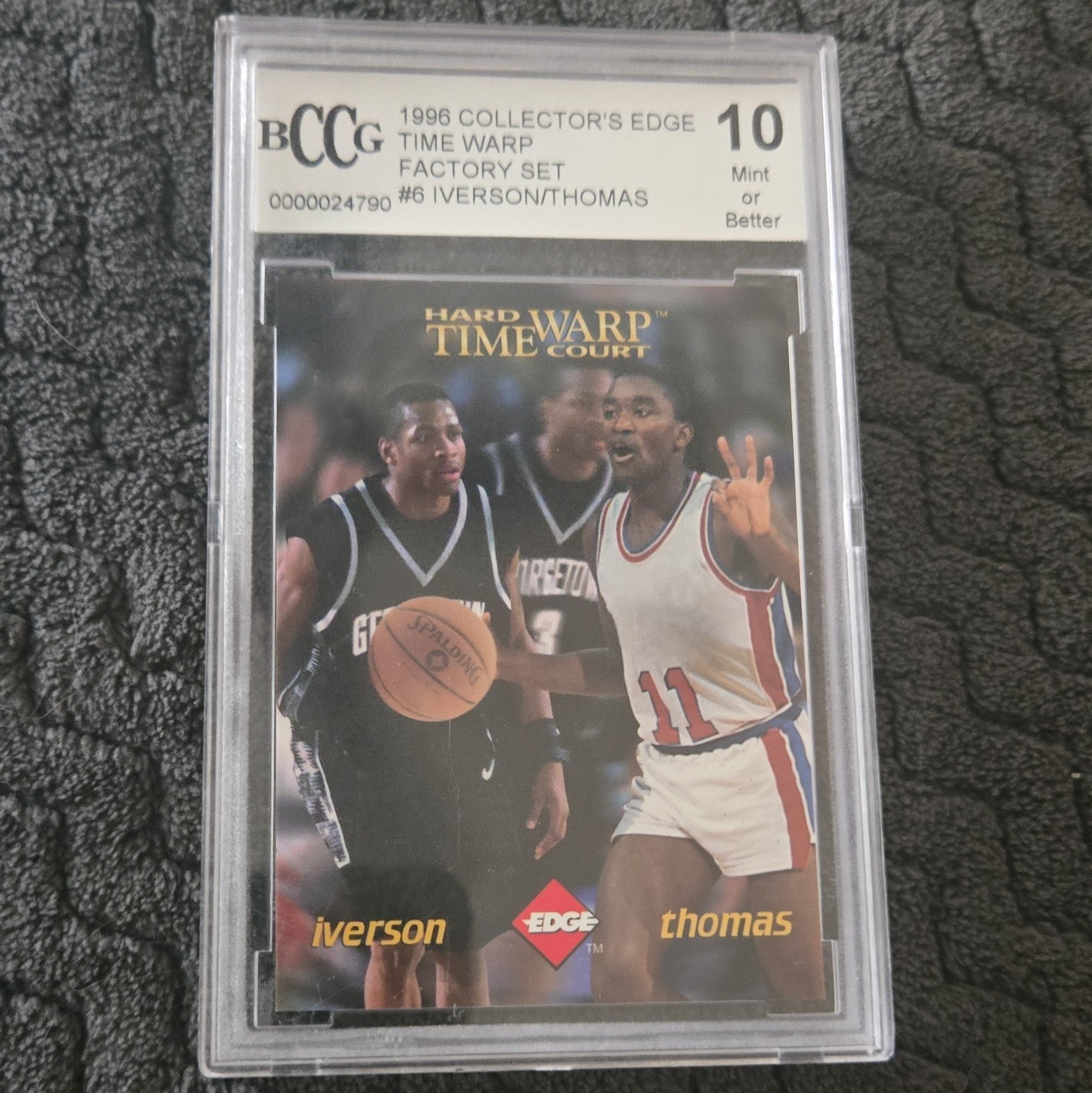 Collector's Edge 1996 Rookie Rage Time Warp Allen Iverson Isiah Thomas #TW6