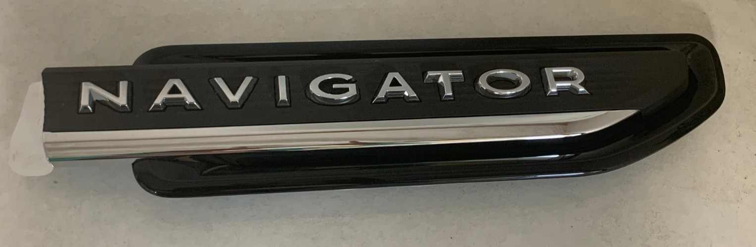 OEM 22-24 Navigator RH Passenger Side Fender Emblem Infinite Black Base Lable