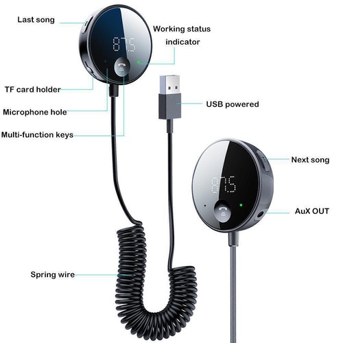 -1pcs Bluetooth MP3 Player Receiver FM Transmitter D0E1 Music Lossless Call Q3Q0 - Bild 9 von 11