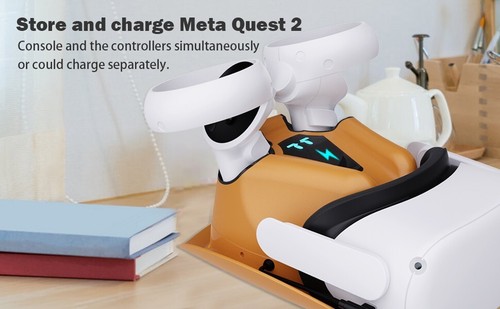 Charging Station Dock for VR Oculus Quest 2 Headset and Controllers +Batteries - Picture 8 of 13