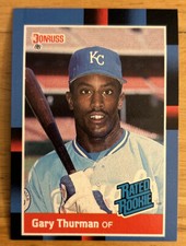 1988 Donruss Gary Thurman Baseball Rated Rookie Card (RC) Royals #44 NM O/C. rookie card picture