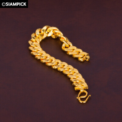 Curb Chain,Thailand Jewelry,22K 24K Yellow Gold Plated Bracelets