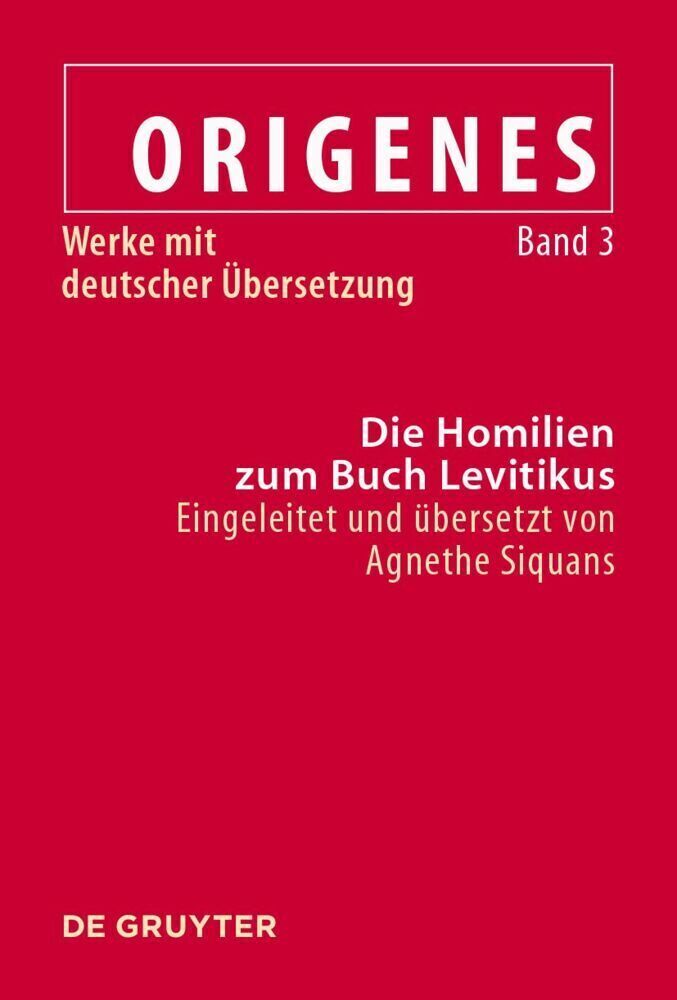 Die Homilien Zum Buch Levitikus | Agnethe Siquans | Deutsch | Buch |