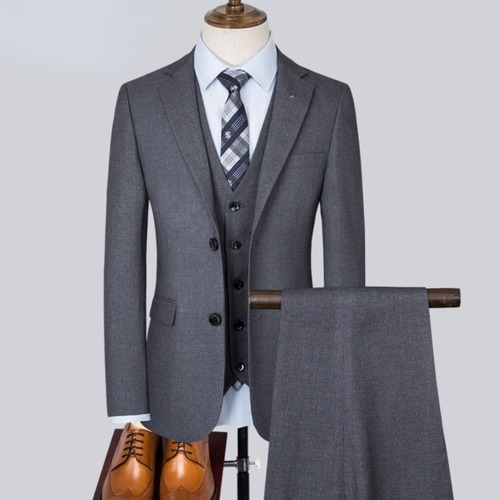 ( Jacket + Pants + Vest ) Wedding Suit Men Dress Slims Business Suit 3pcs Set - Picture 1 of 18