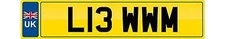 LEW LEWIS Private number plate cherished registration L13 WWM personal car reg