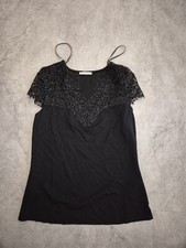 Orsay Oberteil M Schwarz Spitze Kurz Damen Damenshirt Damenoberteil Elegant Edel