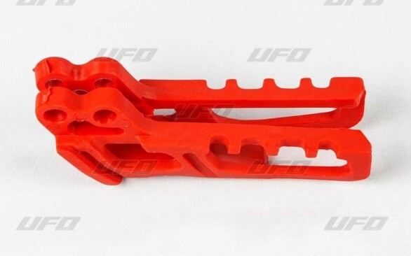 Patin de guide chaîne UFO rouge pour moto cross Honda CR 125 et 250