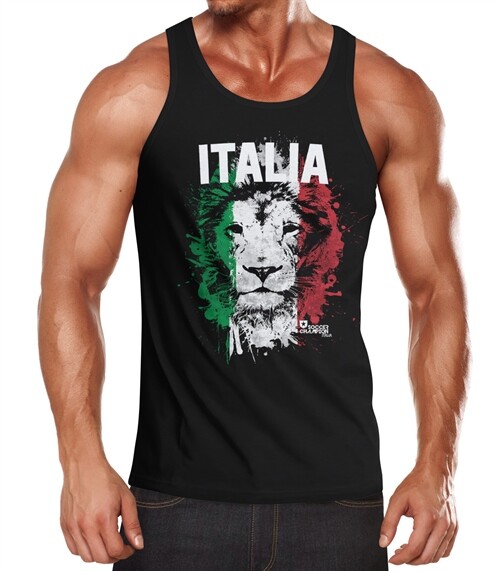 Мужская майка-фан-рубашка Italy Lion с футбольным флагом Чемпионата мира по футболу Италия MoonWorks