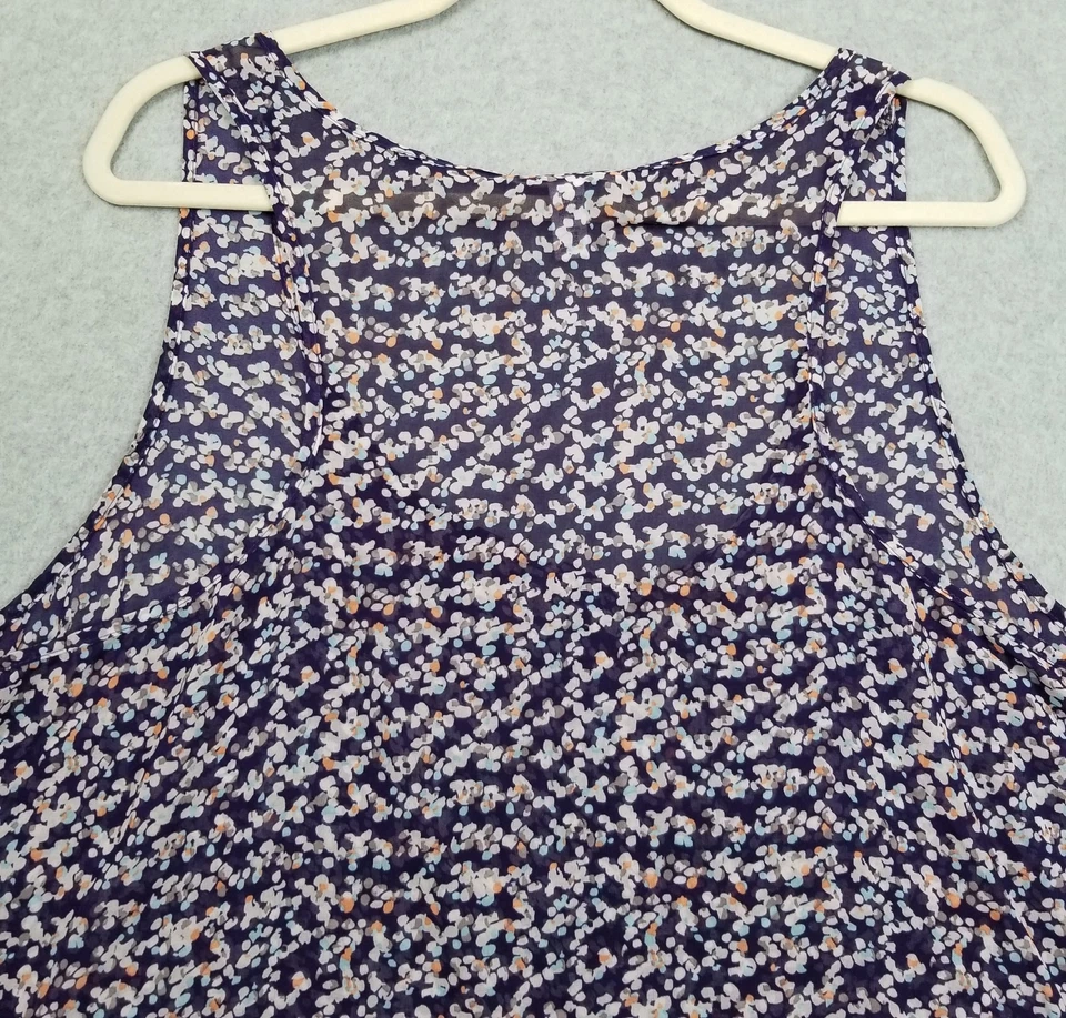 Camiseta sin mangas Ambiance Apparel para mujer 2X multicolor abstracta sin mangas cucharada transparente Foto 4 de 4