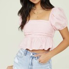 Altar'd State - Serenity Smocked Peplum Top in Light Pink (NWT) - Size : S