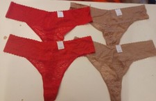 NEW Auden Women's 3X Thong Panties LOT OF 4 UNDERWEAR