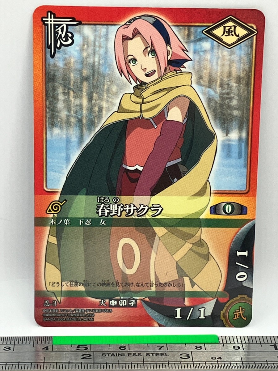 Sakura Haruno 3 NARUTO Card Game Trading Card 2004 BANDAI TCG