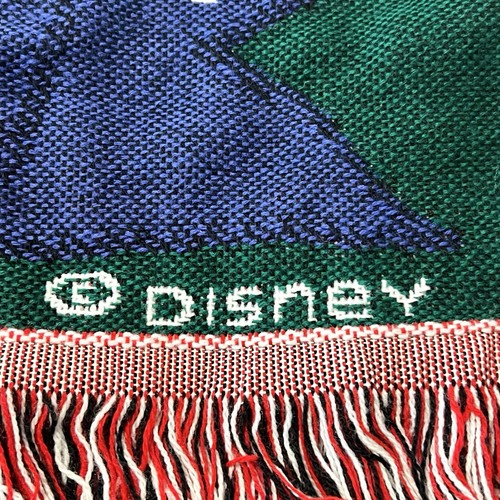 Vtg Beacon Disney Mickey Mouse Santa Happy Holidays Jacquard Throw Blanket NEW - Picture 8 of 8