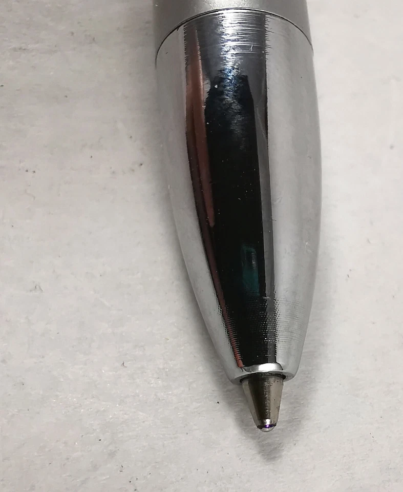 Bolígrafo Vintage Metal Color Plata Suiza Original Coleccionable Foto 3 de 4