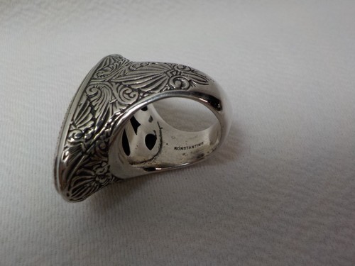ANELLO CROCE COSTANTINO ARGENTO STERLING 950 E ORO 18K - Foto 11 di 17