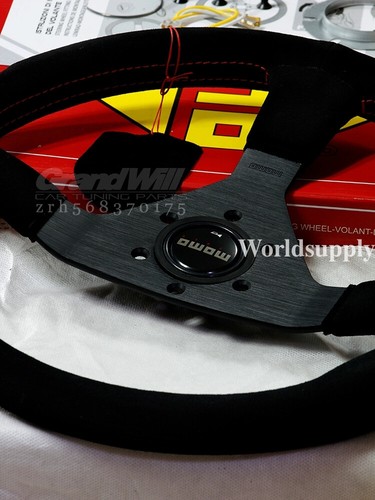 MOMO MonteCarlo 350mm 14' Suede Leather Thickened Spoke Sport Steering Wheel - Picture 7 of 22