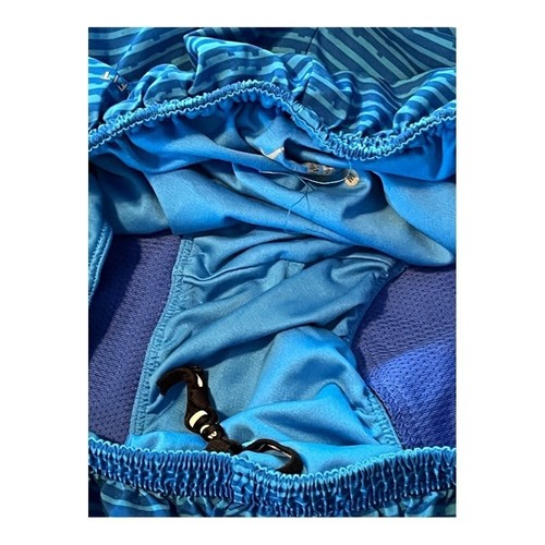 NIKE DRI FIT ELITE HERREN SHORTS BLAU GEFÜTTERT GESTREIFT LAUFEN LOCKERE PASSFORM GRÖSSE MEDIUM - Bild 10 von 10