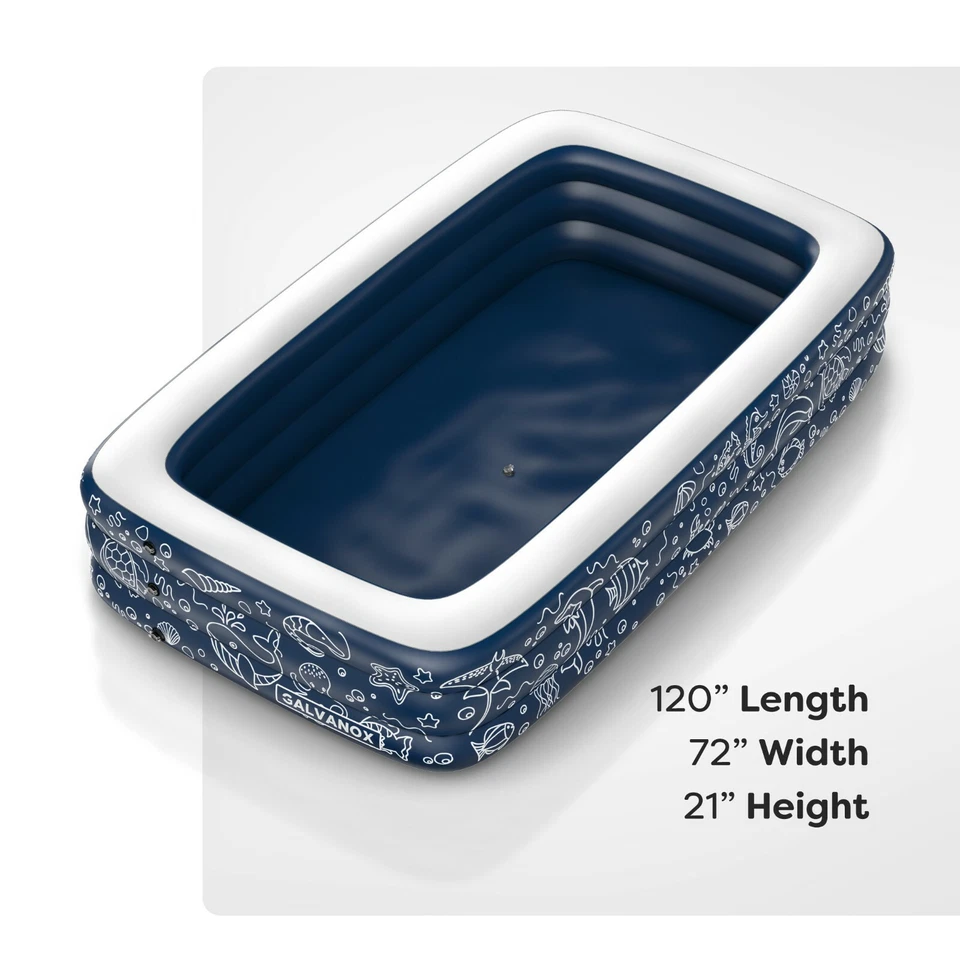 EXTRA GROßER Aufblasbarer Pool Aufstellpool für Kinder, Kinder 22" Tief - Bild 4 von 4