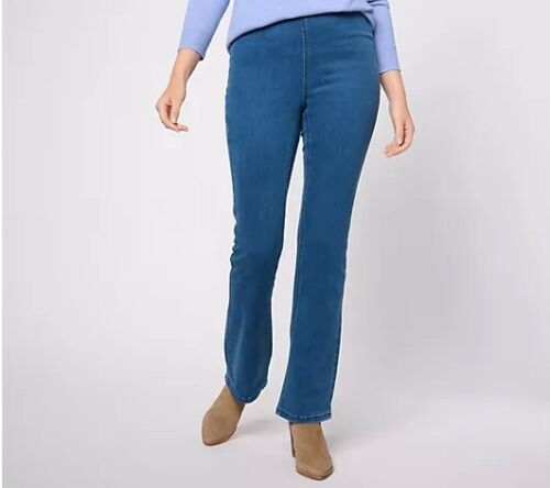 Denim & Co Signature Perfect Flex Pull-On Jeans A607623 Medium-Wash Blue 24W - Picture 2 of 7