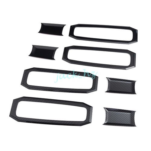Door Handle Surrounds Trims Style For 2019+ Ram 1500 Chrome/Black/Carbon Fiber - Picture 3 of 10