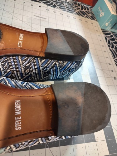 Mocassini Steve Madden Dangler taglia 11 blu/grigio - Foto 9 di 11