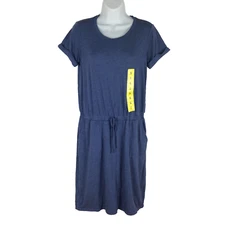 32 Degrees Cool womens size S cinch elastic waist drawstring t-shirt dress NWT