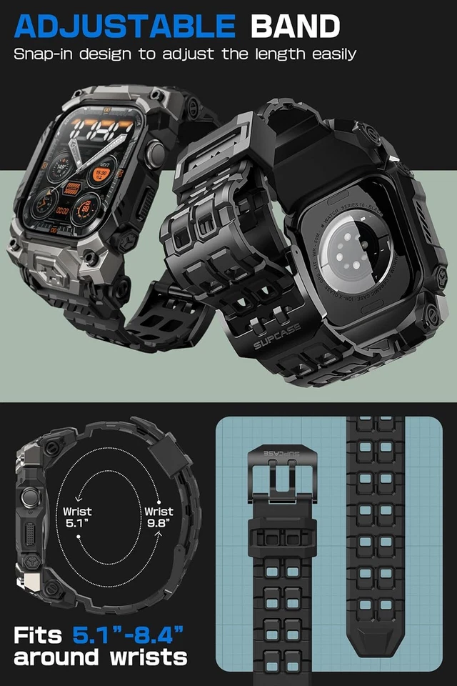 For Apple Watch 10 46mm Rugged Sport Men Bumper Case SUPCASE Replacement Band US - Image 2 of 4