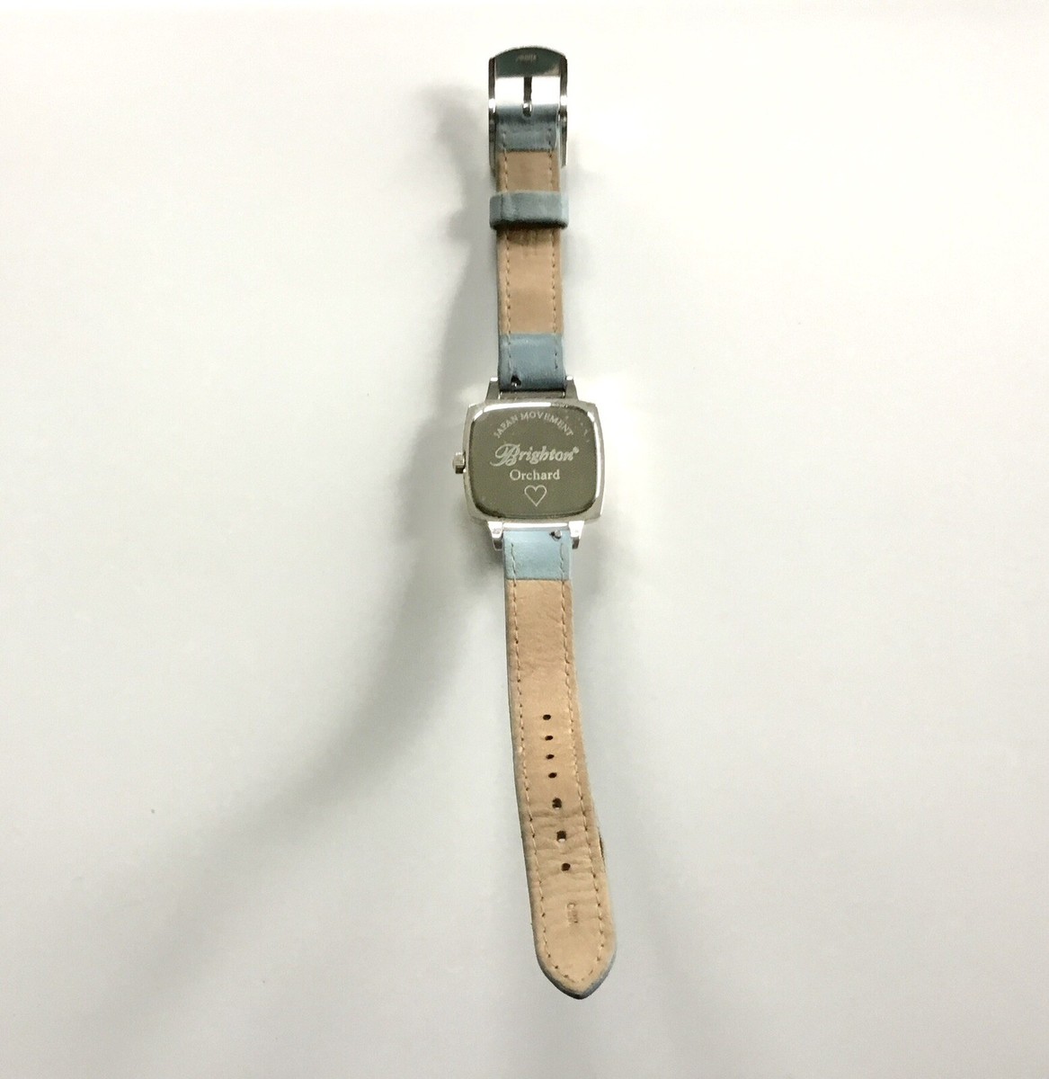 Brighton Women\'s Orchard Watch Silver with Blue Leather Band Has NEW BATTERY Brighton Orchard Watch Light Blue Leather Silver Needs  main image 3