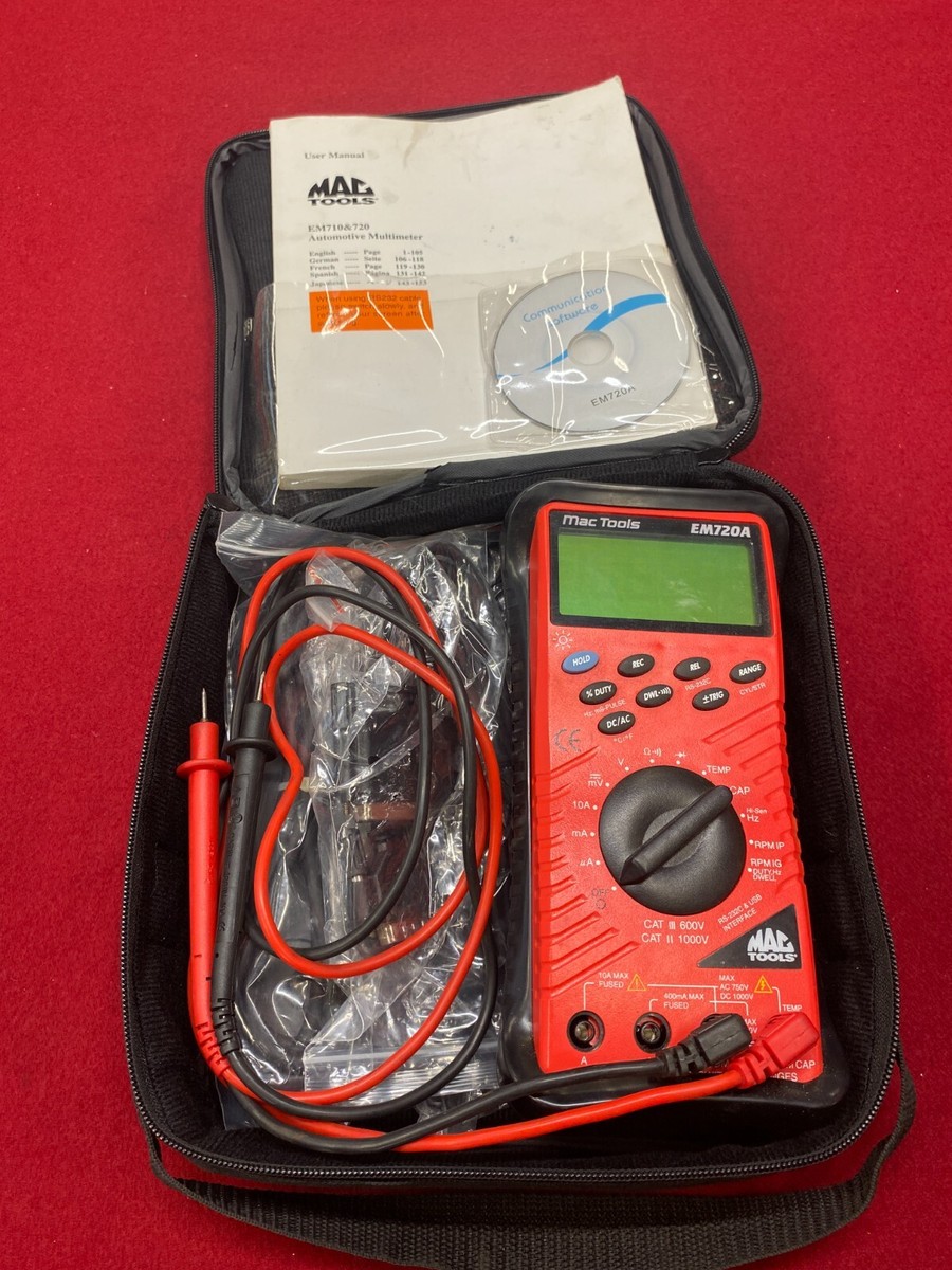 Mac Tools Automotive Multimeter EM710 & 720 | eBay