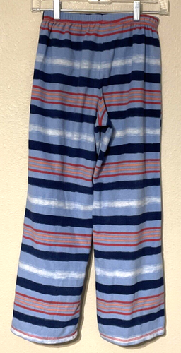 Nautica Boys Size 14 Fleece Blue Striped Pajama Bottoms - Picture 2 of 4
