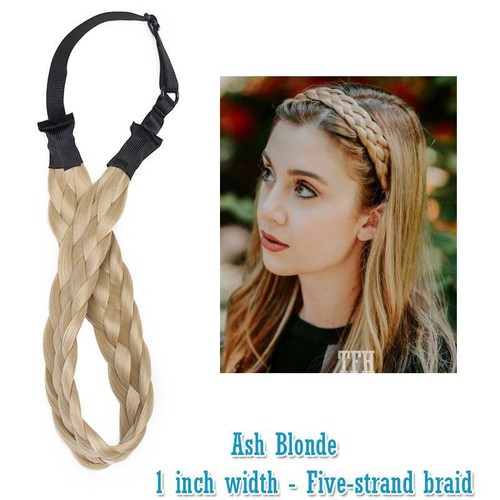 REAL Natural Hair Band Plaited Headband Braided & Elastic Band Hair Extensions - Picture 23 of 40