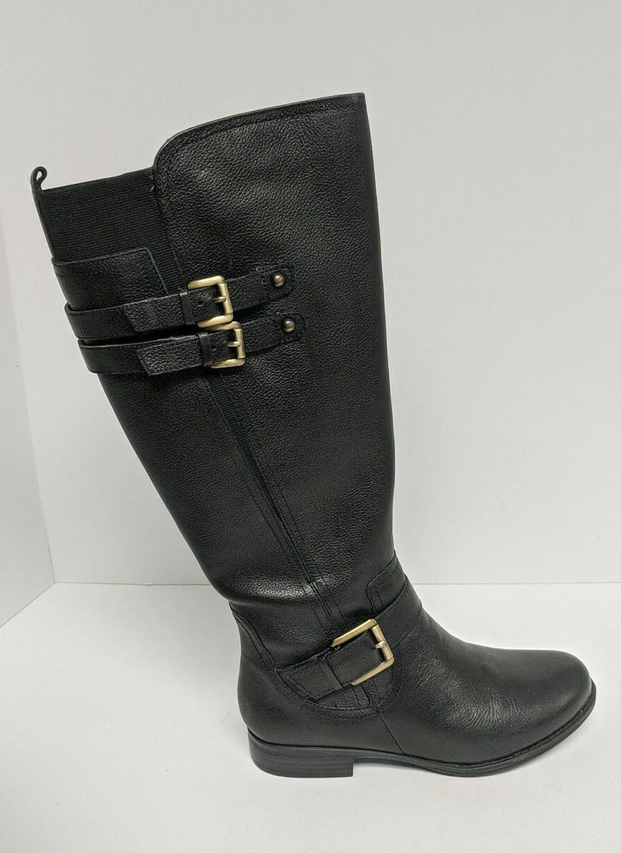 Naturalizer Jessie Knee High Boots Black Women s 6.5 M Wide Calf