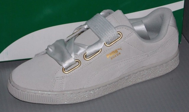 puma suede heart grey