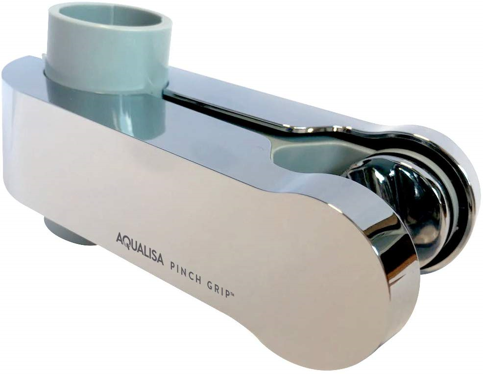 Aqualisa Pinch Grip sliding handset holder 25mm Chrome/Grey 5023942094406 eBay